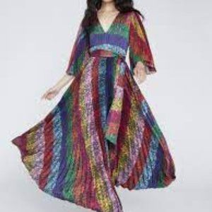 Alice + Olivia Meryl Rainbow Snake Print Dress 2